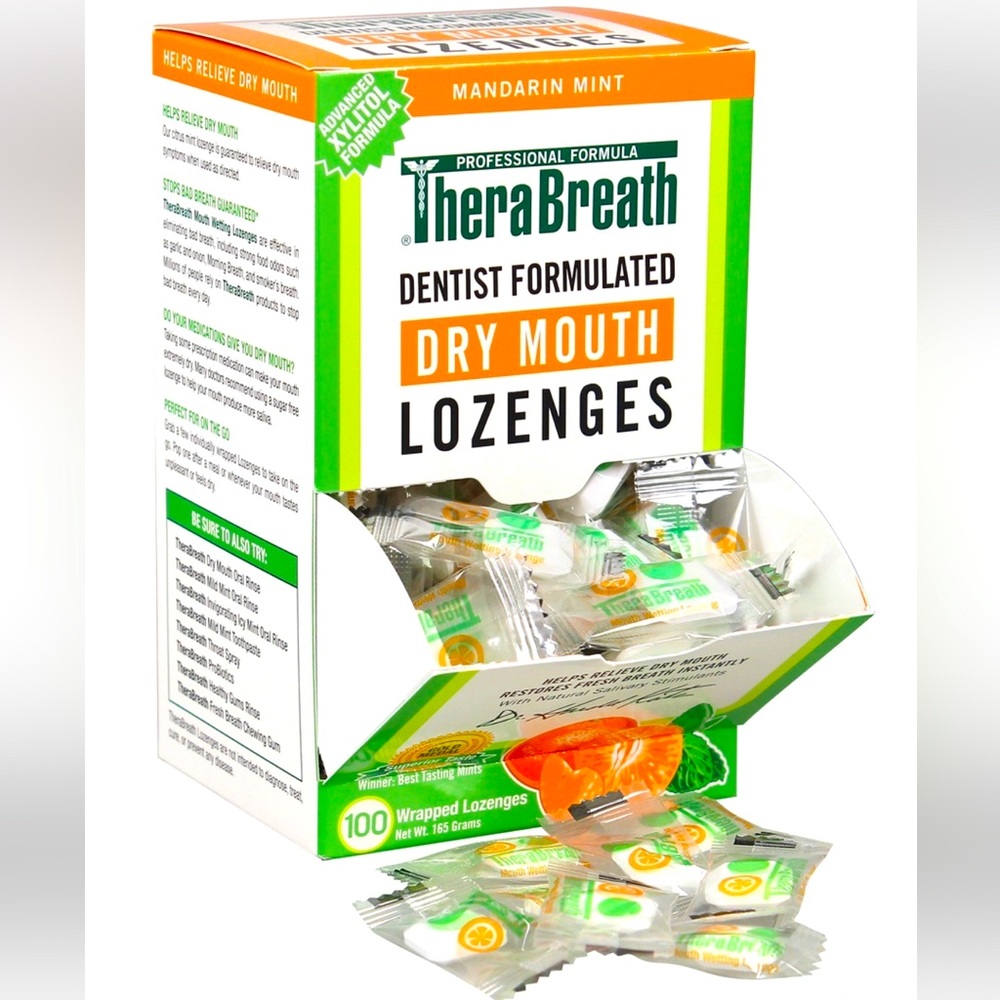 TheraBreath Dry Mouth Lozenges 2pk - Mandarin Mint